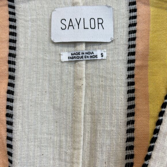 Saylor Patrice Striped Cotton Slit Leg Jumpsuit Size S - Picture 6 of 13